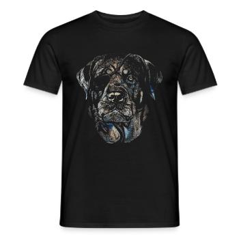 ROTTWEILER HUND - Männer T-Shirt - Schwarz - Vorne - AI Model Male 178 light (178cm)