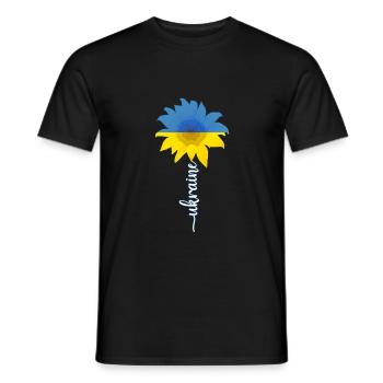 Soutenez l’Ukraine avec Je soutiens l’Ukraine - T-shirt homme - noir - Devant - AI Model Male 178 light (178cm)