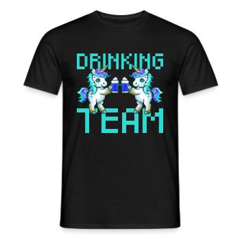 Unicorn Drinking Team Beer Party - T-shirt homme - noir - Devant - AI Model Male 178 light (178cm)