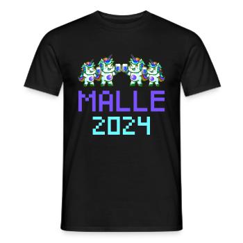 Fête Unicorn Malle 2024 - T-shirt homme - noir - Devant - AI Model Male 178 light (178cm)