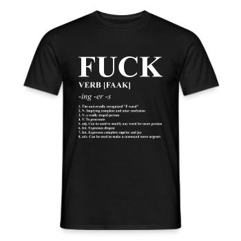 Fuck, Dictionary, fuck you, fuck off - Männer T-Shirt - Schwarz - Vorne - AI Model Male 178 light (178cm)