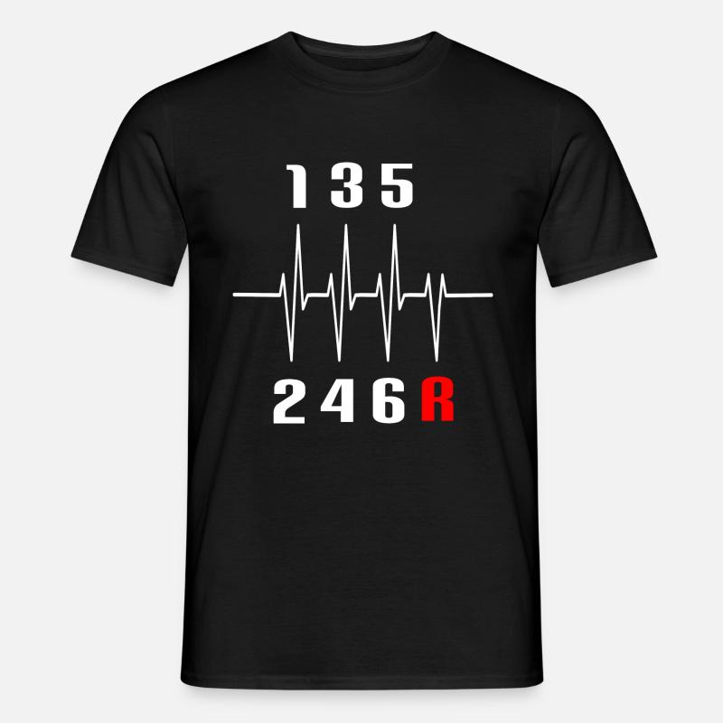 Auto Gänge Manuell Car Guy Geschenk Geschenkidee - Männer T-Shirt - Schwarz