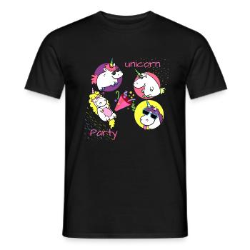 Fête de la licorne! Cadeau de licorne - T-shirt homme - noir - Devant - AI Model Male 178 light (178cm)