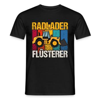 Radlader Flüsterer Retro Radladerfahrer - Männer T-Shirt - Schwarz - Vorne - AI Model Male 178 light (178cm)