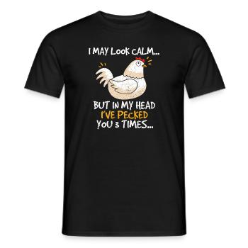 Chicken chickens farm chicken hen gift - Men's T-Shirt - black - Front - AI Model Male 178 light (178cm)