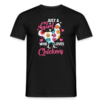 Poulet Poulets Amoureux Du Poulet Cadeau De Femme De Fermier - T-shirt homme - noir - Devant - AI Model Male 178 light (178cm)