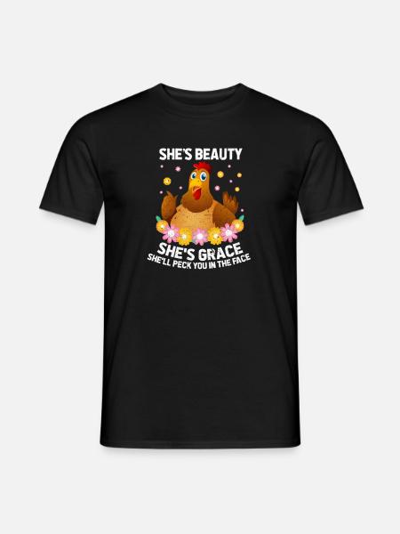Chicken hen chicken farm chickens gift - Men's T-Shirt - black