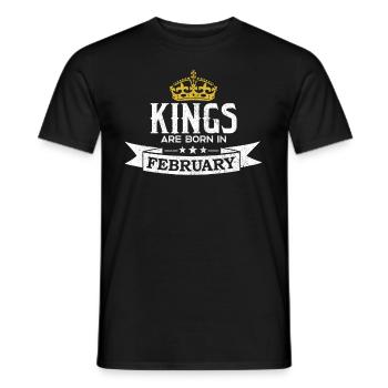 February King - Men's T-Shirt - black - Front - AI Model Male 178 light (178cm)