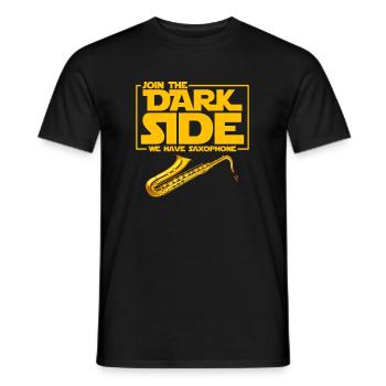 Saxofon Sax Saxophone Blasinstrument Geschenk - Männer T-Shirt - Schwarz - Vorne - AI Model Male 178 light (178cm)