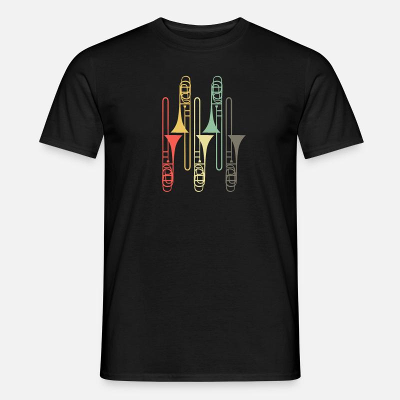 Posaune - Männer T-Shirt - Schwarz