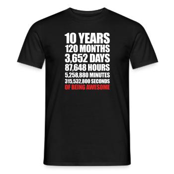 10th birthday - Men's T-Shirt - black - Front - AI Model Male 178 light (178cm)