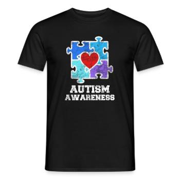 Autismus - Männer T-Shirt - Schwarz - Vorne - AI Model Male 178 light (178cm)
