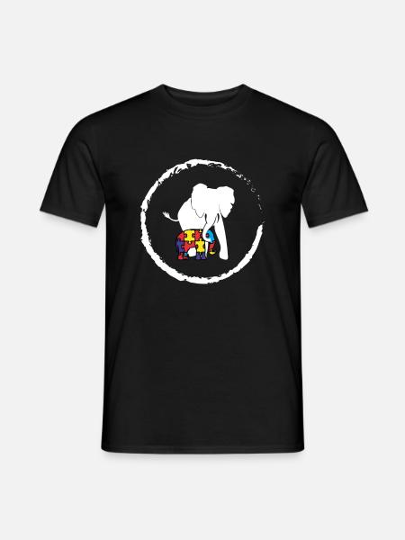 Autisme Mère Éléphant Autist ADHD Gift - T-shirt homme - noir