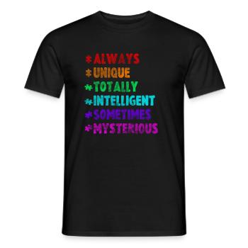 autism - Men's T-Shirt - black - Front - AI Model Male 178 light (178cm)