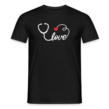 Medico enfermera - Camiseta hombre - negro - delante - AI Model Male 178 light (178cm)