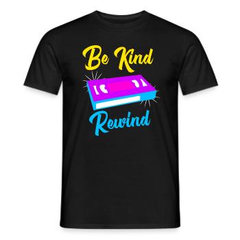 80er Jahre 80s Mottoparty 1980 VHS Geschenk - Männer T-Shirt - Schwarz - Vorne - AI Model Male 178 light (178cm)