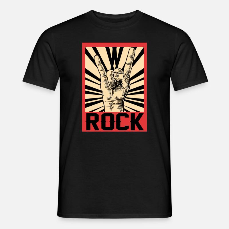 Rock - Männer T-Shirt - Schwarz