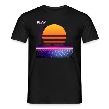 80er Jahre 80s Mottoparty 1980 Disco Geschenk - Männer T-Shirt - Schwarz - Vorne - AI Model Male 178 light (178cm)