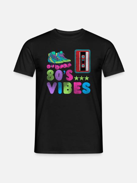 80er Jahre - Männer T-Shirt - Schwarz
