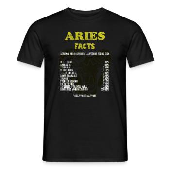 Widder - Männer T-Shirt - Schwarz - Vorne - AI Model Male 178 light (178cm)