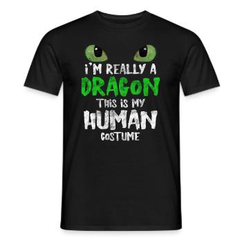 Dragon - Men's T-Shirt - black - Front - AI Model Male 178 light (178cm)
