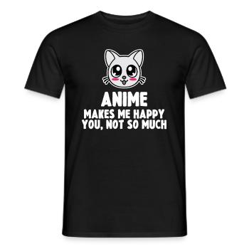 Anime - Männer T-Shirt - Schwarz - Vorne - AI Model Male 178 light (178cm)