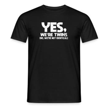 Twins - Men's T-Shirt - black - Front - AI Model Male 178 light (178cm)