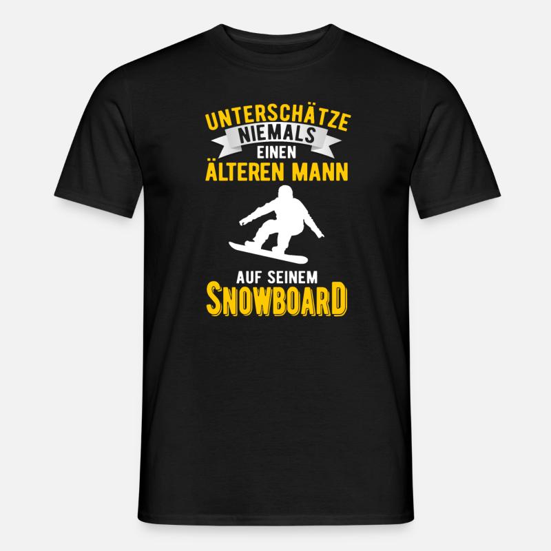 Snowboard Snow Gift Idea - Men’s T-shirt - black
