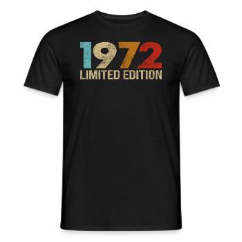 1972 Anniversaire anniversaire Rétro Idée cadeau - T-shirt homme - noir - Devant - AI Model Male 178 light (178cm)