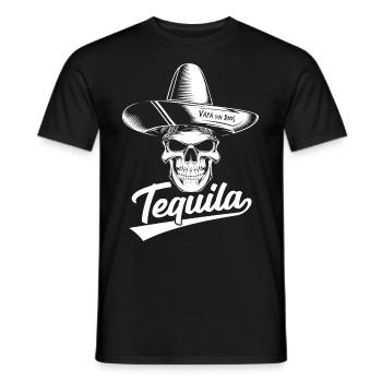 Tequila Sombrero Skull - Men's T-Shirt - black - Front - AI Model Male 178 light (178cm)