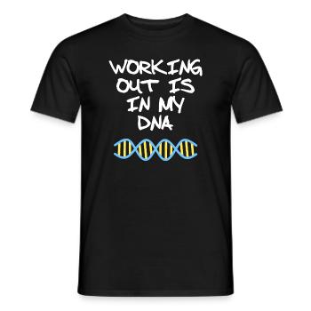 Faire de l’exercice est dans ma citation de fitness ADN - T-shirt homme - noir - Devant - AI Model Male 178 light (178cm)
