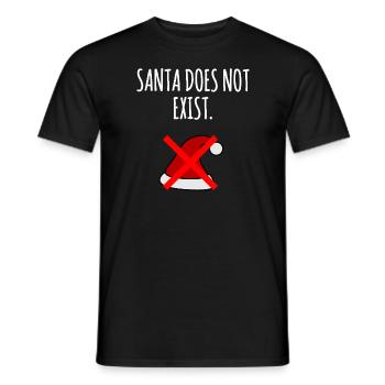 Der Weihnachtsmann existiert nicht: Weihnachtsmann Gläubiger - Männer T-Shirt - Schwarz - Vorne - AI Model Male 178 light (178cm)