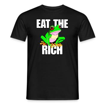 Mangez le design de grenouille riche et drôle, l’humour mème - T-shirt homme - noir - Devant - AI Model Male 178 light (178cm)