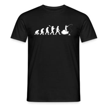 Idée Cadeau Évolution De Pêche Pour Un Pêcheur - T-shirt homme - noir - Devant - AI Model Male 178 light (178cm)