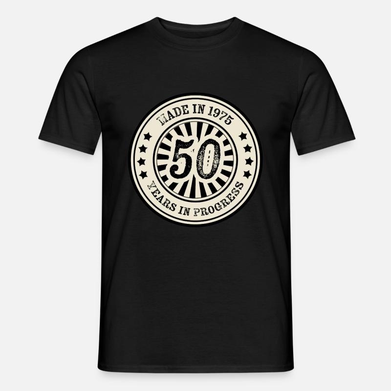 50. Geburtstag 1975 - Männer T-Shirt - Schwarz