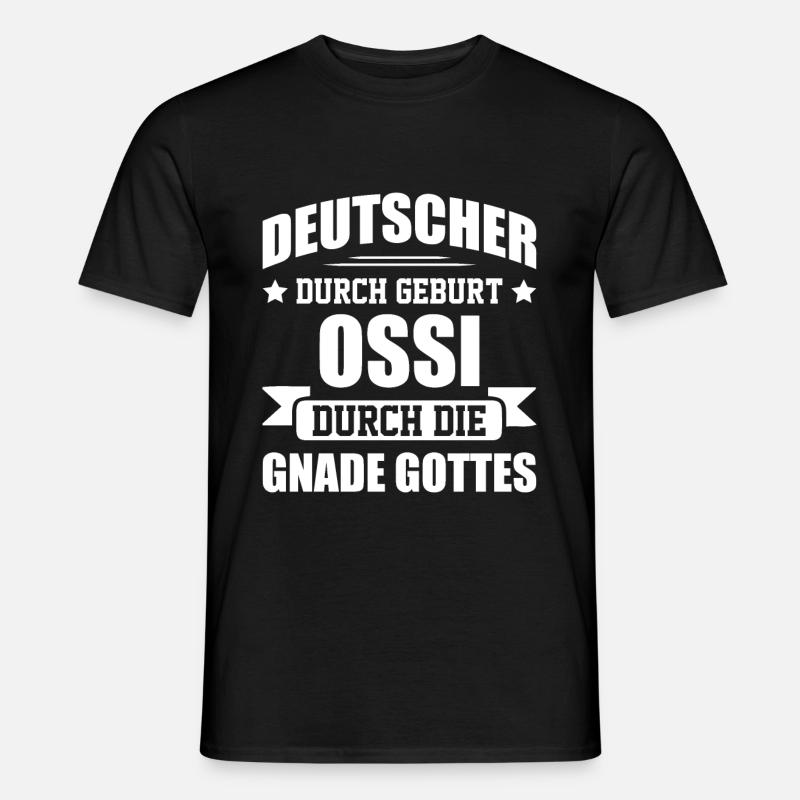 Ossi Ostdeutscher Sachsen - Männer T-Shirt - Schwarz