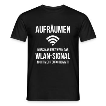 Internet Wi-Fi blague Adolescent - T-shirt homme - noir - Devant - AI Model Male 178 light (178cm)