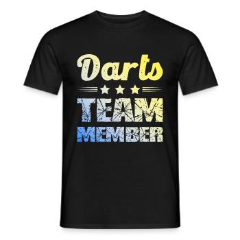Darts Team - Männer T-Shirt - Schwarz - Vorne - AI Model Male 178 light (178cm)