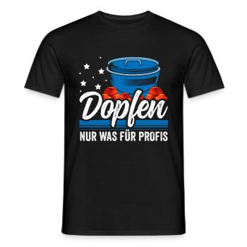 Dutch Oven Dopfen nur was für Profis - Männer T-Shirt - Schwarz - Vorne - AI Model Male 178 light (178cm)