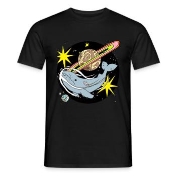 baleine - T-shirt homme - noir - Devant - AI Model Male 178 light (178cm)