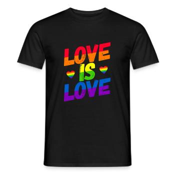 Homosexuality LGBT CSD Gay Pride - Men's T-Shirt - black - Front - AI Model Male 178 light (178cm)