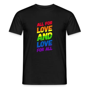 Homosexuality LGBT CSD Gay Pride - Men's T-Shirt - black - Front - AI Model Male 178 light (178cm)