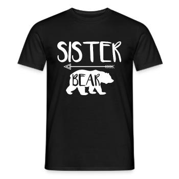 Schwester Bär Sister Bear - Men's T-Shirt - black - Front - AI Model Male 178 light (178cm)