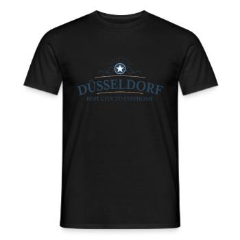 Dusseldorf - Men's T-Shirt - black - Front - AI Model Male 178 light (178cm)