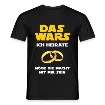 Das Wars - Ich Heirate - Junggesellenabschied - Männer T-Shirt - Schwarz - Vorne - AI Model Male 178 light (178cm)