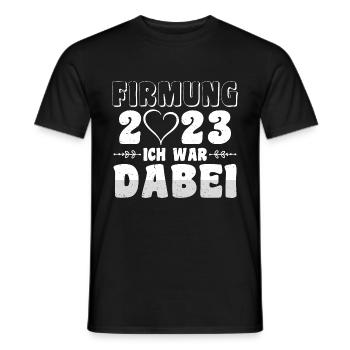 Firmung 2023 ich war dabei Firmling - Männer T-Shirt - Schwarz - Vorne - AI Model Male 178 light (178cm)