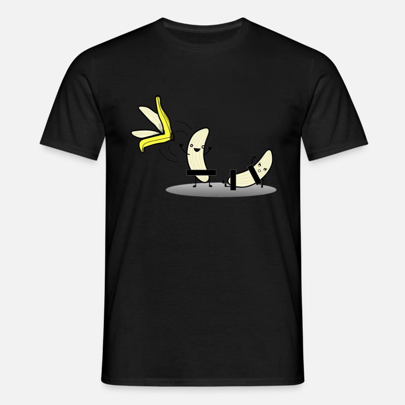 Bananen Strip Dance Striptease - Männer T-Shirt - Schwarz