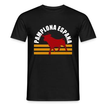 pamplona espana - Men's T-Shirt - black - Front - AI Model Male 178 light (178cm)