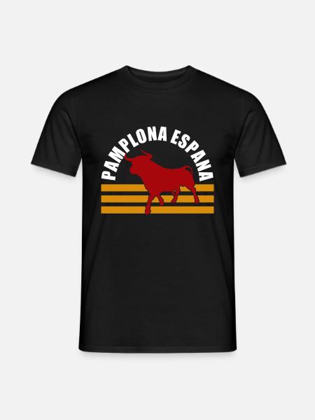 pamplona espana - Männer T-Shirt - Schwarz