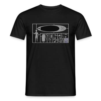 Paddle board Airfix Kit Guy - Männer T-Shirt - Schwarz - Vorne - AI Model Male 178 light (178cm)